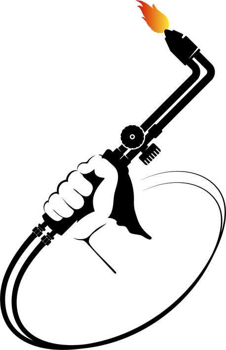 Symbol for welder welding machine in hand